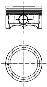 Поршень с кольцами VAG 81.51 1.6 AHL/ALZ/BFQ пр-во KS Kolbenschmidt (99792620)