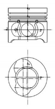 Поршень з кільцями RENAULT 76,50 K9K Kangoo 1.5 dCi 2000-d26 вир-во KS Kolbenschmidt (40190610)