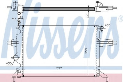 Радиатор охлаждения ASTRA G 1.4 MT -AC 98- пр-во Nissens Nissens (63005A)