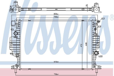Радиатор охлаждения FORD MONDEO 2014 пр-во Nissens Nissens (620156)