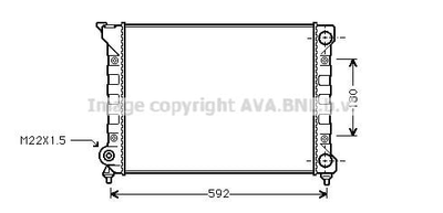 Радіатор охолодження VW PASSAT B3 88- 1.6/1.8 вир-во AVA Ava (VN2071)