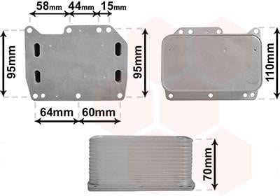 Радіатор масляний Nissan/Opel/Renault вир-во Van Wezel Van Wezel (43013704)