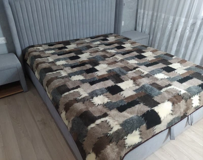 Одеяло из овечьей шерсти Кусочки, размер 195 см * 215 см