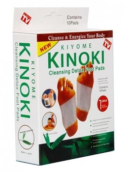 Пластырь-детокс KINOKI для стопы для выведения токсинов упаковка 10 шт