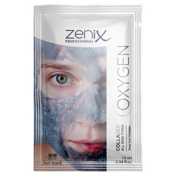 Киснева бульбашкова маска для обличчя с колагеном Zenix 10 мл
