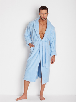 Халат чоловічий махровий DKaren Male Housecoat 130 L Light Blue (5901780662783)