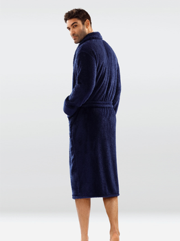 Szlafrok DKaren Male Housecoat 130 XL Navy Blue (5901780647131)