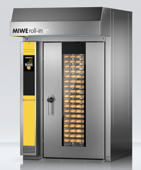 Ротационная хлебопечь MIWE ROLLIN с вращающейся тележкой конвекционная с пароувлажнением 60 x 80 см Б/У