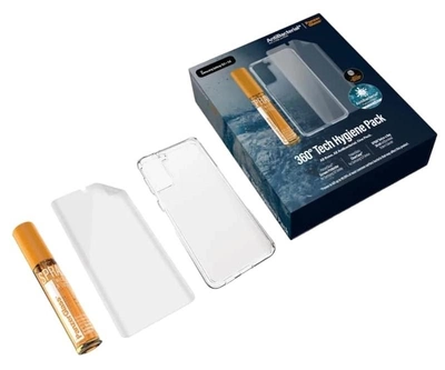 Zestaw ochronny Panzer Glass Start Kit do Samsung Galaxy S21 Plus folia ochronna + etui + spray 30 ml (5711724272608)