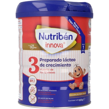 Молочна суха суміш для дітей Nutriben Innova 3 Milk-based Growth Formula 800 г (8430094318101)