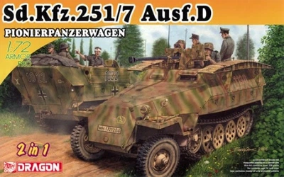 Сборная модель 1/72 бронетранспортера Sd.Kfz.251/7 Ausf.D Pionierpanzerwagen Dragon 7605