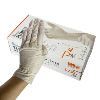 Одноразові рукавички Slimfit, TPE, білий, L/XL, 100 шт Reflex