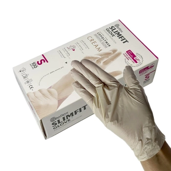 Одноразові рукавички Slimfit, TPE, білий, S, 100 шт Reflex