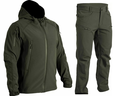 Тактичний чоловічий костюм Softshell Spartan демісезонний Olive - L (55883) Kali