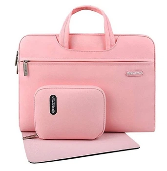 Сумка для ноутбука WiWU Gearmax Campus Slim Case 13,3" (Сумка для макбука , 2 отдела , с подсумком) - Розовый