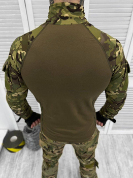 Убакс стрейч Тактическая рубашка с длинным рукавом LOGOS мультикам темный 3ХL
