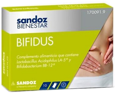 Пробіотик Sandoz Bienestar Bifidus 10 пакетиків (8470001700919)