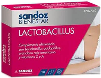 Пробіотик Sandoz Bienestar Lactobacillus 20 капс (8470001702739)