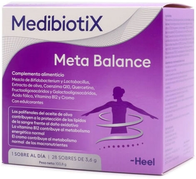 Kompleks prebiotyków i probiotyków Heel Medibiotix Meta Balance 28 Sobres (8429949194823)