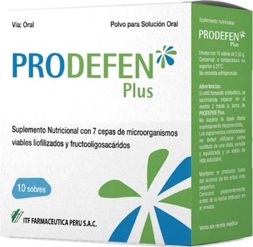 Комплекс пребіотиків і пробіотиків Italfarmaco Prodefen Plus 10 пакетиків (8470001945259)