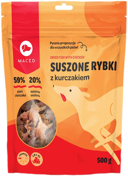 Przysmak dla psa Maced suszona rybka z kurczakiem 500 g (5907489315098)