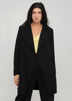 Плащ H&M XS Черный 0833548_без ремня_08
