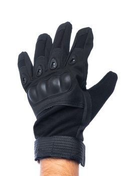 Тактичні повнопалі рукавички (велорукавиці, моторукавиці) Eagle Tactical ET-12 Black Розмір М