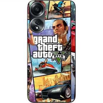 Силиконовый чехол SMTT для Oppo A58 4G с картинкой Игра GTA