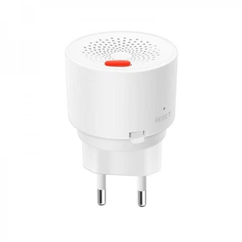 Умный датчик утечки газа и пожарной безопасности белый с сиреной WiFi Tuya - 901865