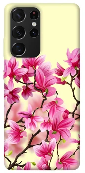 TPU чохол Demsky Квіти сакури для Samsung Galaxy S21 Ultra