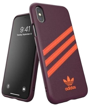 Etui plecki Adidas OR Moulded PU do Apple iPhone X/XS Maroon-orange (8718846078399)