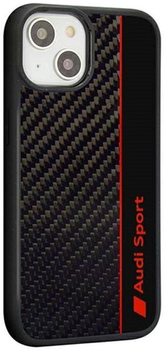 Панель Audi Carbon Fiber Stripe для Apple iPhone 14 Чорний (6955250225304)