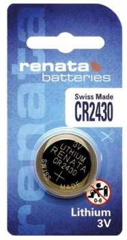 Батарейка RENATA CR2430 Lithium, 3V, 1х1шт