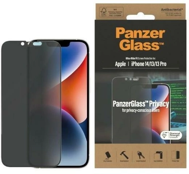 Szkło ochronne Panzer Glass Ultra-Wide Fit do Apple iPhone 14 / 13 Pro / 13 antybakteryjne (5711724127717)