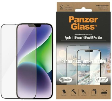 Захисне скло Panzer Glass Ultra-Wide Fit для Apple iPhone 14 Plus / 13 Pro Max антибактеріальне (5711724027895)