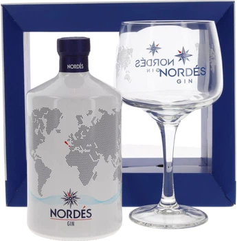 Джин Nordes 0.7 л 40% в подарунковій упаковці + бокал (8435449501405)