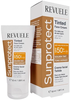Тонувальний крем для обличчя Revuele Sunprotect Золотистий тон SPF 50 50 мл (5060565106062)