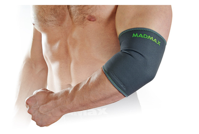 Налокітник спортивний компресійний налокітний бандаж для спорту MadMax MFA-293 Dark Grey/Green S (SK-NMFA-293_SS)