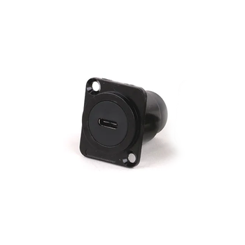 Разъем USB Type-С на корпус - B1018Z-BLK / D-тип / IP62 / прямой / черный