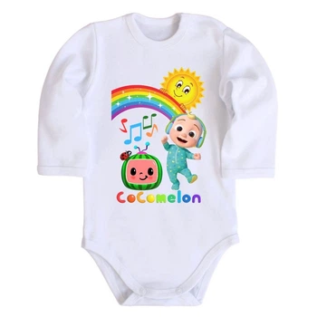 Детское боди с длинным рукавом Cocomelon 62 белый DM-1569