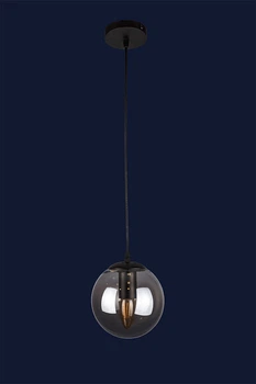 Люстра-підвіс зі скляним плафоном в стилі лофт 756PR150F-1 BK+BK на 1 лампу