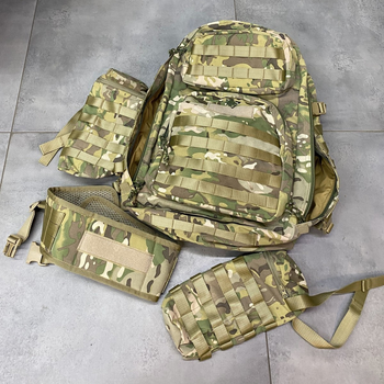 Військовий рюкзак 80 л з РПС, WOLFTRAP, Мультикам, тактичний рюкзак для військових, армійський рюкзак для солдатів