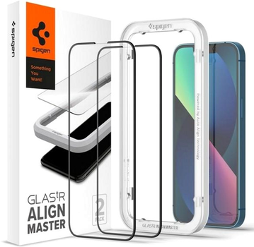 Zestaw szkieł ochronnych Spigen AlignMaster Glass FC do Apple iPhone 13/13 Pro 2 szt (8809811851243)