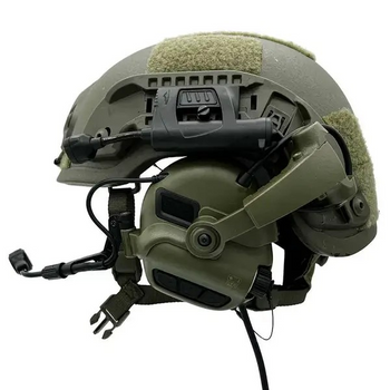 Тактические активные наушники с микрофоном Earmor M32X Mark3 Оливковый (Kali)
