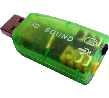 USB звукова карта для ноутбука або ПК – зелена