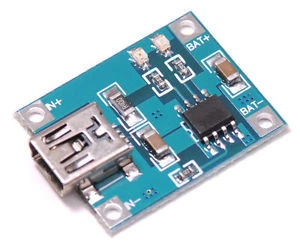 Контроллер заряда TP4056 литиевых LI-ION аккумуляторов 18650 1А - mini USB