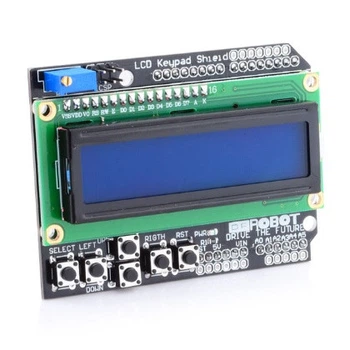 Модуль дисплей ЖК LCD 1602 16х2 с кнопками Arduino