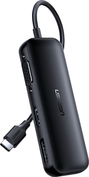 Перехідник Ugreen CM260 USB 2. 0 Type-C to VGA+HDMI+DisplayPort Чорний (60568)