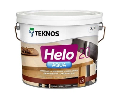 Лак полиуретановый TEKNOS HELO AQUA 20 для паркета и мебели полуматовый 2,7л