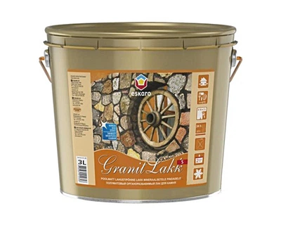 Лак влагозащитный ESKARO GRANIT LAKK S для тротуарной плитки и камня 3л